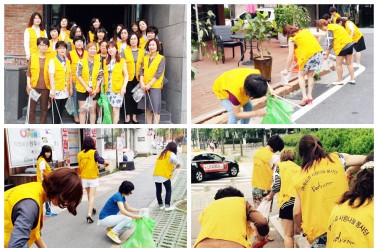 두드림 나눔 봉사단 2조의 '깨끗한 거리 만들기' 