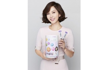 배우 김남주, 키성장 건강기능식품 아이클타임 CF 촬영