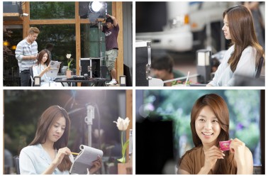 '장신영' 칼로커트 TV CF 촬영!